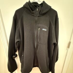Patagonia Better Sweater Hooded Black Fleece Jacket Vintage